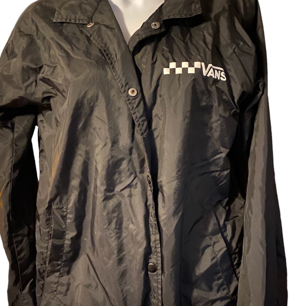 Black VANS windbreaker jacket